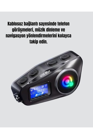 Bfs Lcd Ekranlı Bluetooth Kask Kulaklığı Fm Radyo Ve Sd Kart Girişli