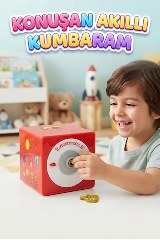 Akıllı Kumbara - Eğitici Ve Sesli Şifreli Para Biriktirme Kasası Finansal Beceri Geliştirici Oyuncak