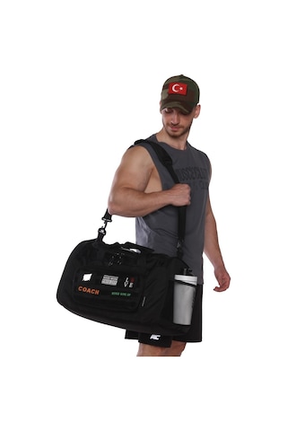 Musclecloth Tactical Duffel Bag Silindir Çanta Siyah