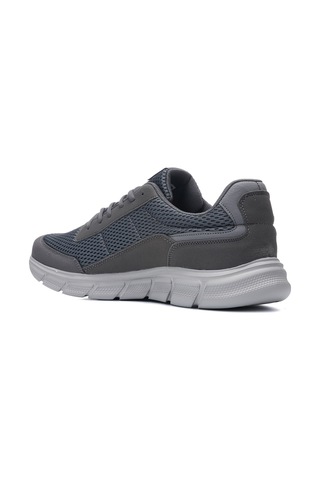 Günlük Erkek Sneaker Yetişkin Büyük Numara Spor Ayakkabı Fileli Bağcıklı Rahat Esnek 050 Füme