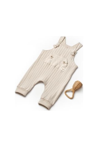 Bebek Salopet %100 Organic Pamuk Yenidoğan Serisi - Csy8114 Ekru