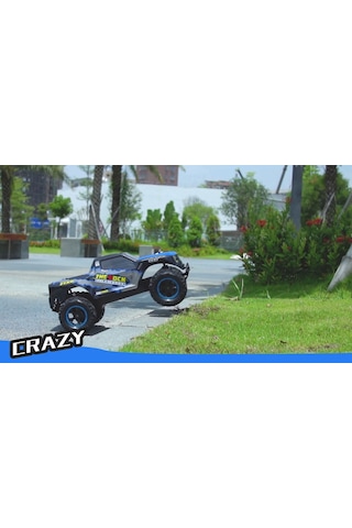 Şarjlı 1:10 Rc Dev Off-road Araba 15km/h Hızlı Arazi Aracı 40 Cm - Mavi