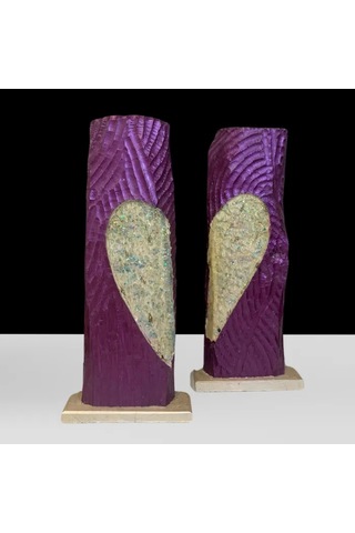 Uretti-yaşar 3037 - El Yapımı 2'li Dekoratif Kalp Desenli Lamba 2 Adet