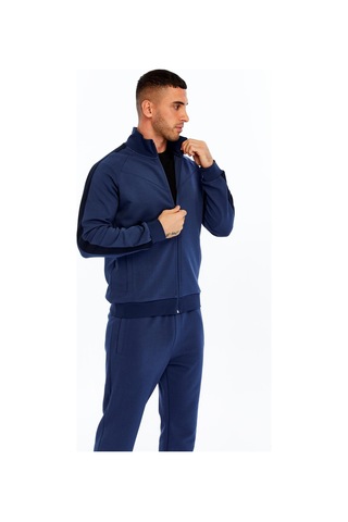 AR-MA Arma Erkek Slim Fit Reglan Kollu Fleto Cepli Tam Fermuar Dik Yaka Interlok Sweatshirt K30324989602 İndigo-i1