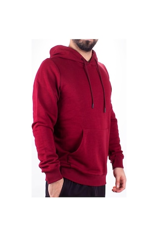 Twister 2732 Bordo Kapüşonlu Erkek Sweatshirt Bordo