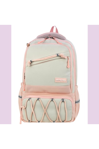 Ortopedik Ultra Lüx Büyük Boy 45 32 25 Cm Su Geçirmez Laptop Bölmeli Sırt Çantası Pembe