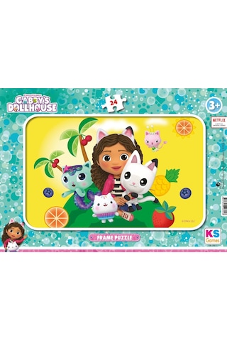 Ks Games 24 Parçalık Frame Puzzle - Gabby Dollhouse - Gb704-1