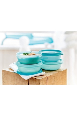 Tupperware Şeker Kaplar 4'lü Kahvaltılık&buzdolabı Saklama Seti 300 Ml Mavicanımevimm Çok Renkli