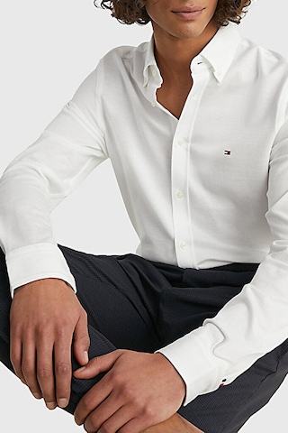 Tommy Hilfiger Erkek Gömlek MW0MW30675 YCF BEYAZ Beyaz