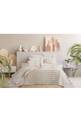 Loren 8 Parça Çift Kişilik Çeyiz Seti Ekru 240 X 260 Cm Ekru