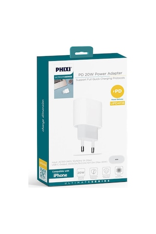 Phixi UPD4118 Ultimate 20 W Hızlı Şarj Adaptörü