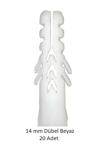 Dübel, 14 Mm Beyaz Dübel, 20 Adet
