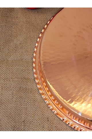 Modabakir Bakır Yuvarlak Fırın Tepsisi 35 Cm Model:5436550 Bakır