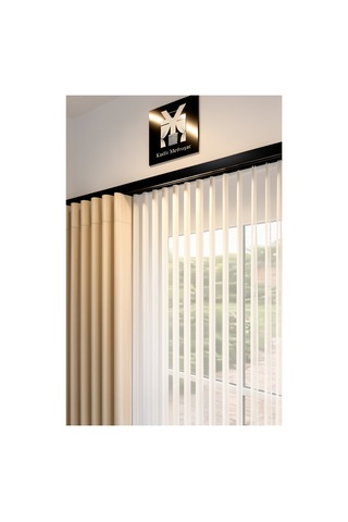Siyah Dekoratif Ray 2 Kanallı Dekoratif Metal Perde Kornişi Siyah250cm - 855527283 Siyah250cm