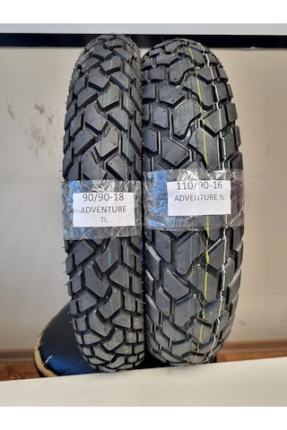 Tdt Tyres Set Kanuni Seyhan 150c,suzuki Gn125,mondial Kt 125 90/90-18 Ve 110/90-16 Advantur