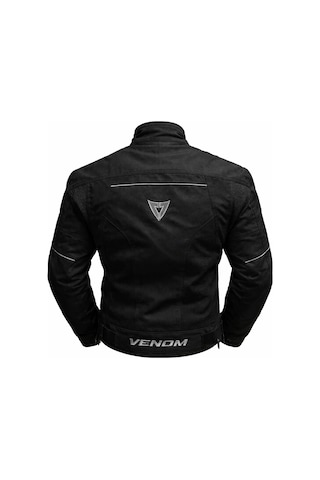 Venom Dynamic Siyah 4 Mevsim Fileli Motorcu Montu Ce Korumalı 1 Beden Büyük Alınız