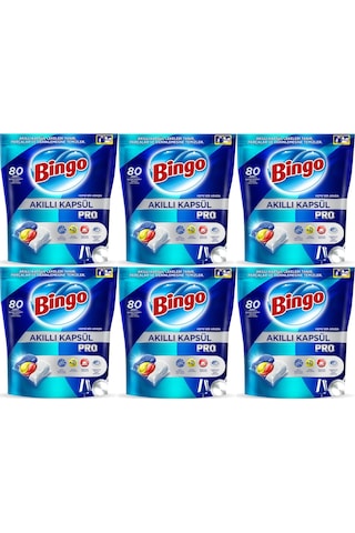 Bingo Akıllı Kapsül Pro Bulaşık Makinesi Deterjanı Tablet 480adet