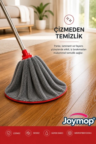 Mega Boy Mikrofiber Mop Ucu Yedek Paspas Bezi Süper Emici Geniş Yüzey Temizlik Mopu