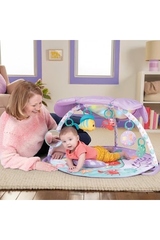 Bright Starts, Küçük Deniz Kızı Twinkle Trove Işıklı Müzikal Bebek Yemek Zamanı Yastıklı Aktivite Merkezi, Yenidoğan ve Üzeri