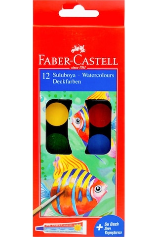 Faber Castell 4 Lü Boyama Seti 12 Li Kuru + Keçeli + Pastel + Sulu Boya + Sıvı Yapıştırıcı
