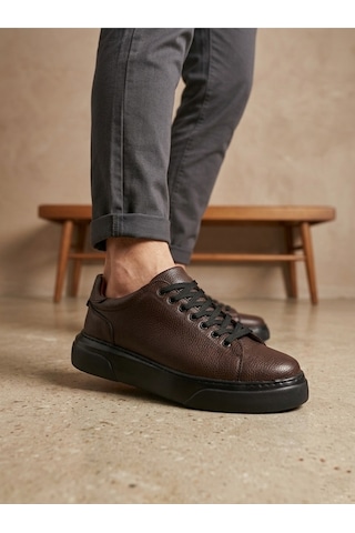 DMR Elegance Blf-010 Erkek Sneaker Günlük Casual Spor Ayakkabı Kahverengi Siyah Taban Rekli