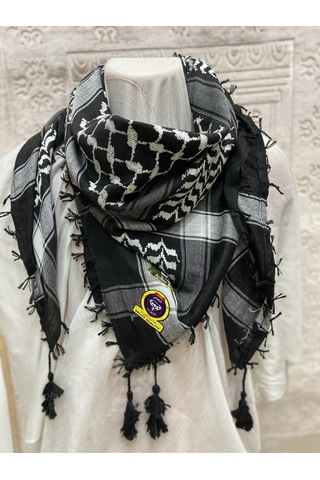 Artworkanatolia Siyah Beyaz Boyunluk Beyaz - Siyah