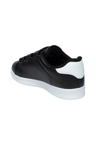 Row Milena 037-24 Deri Cırtlı Fashion Kadın Sneaker Siyah Beyaz Siyah