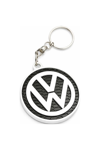 Volkswagen Logo Anahtarlık Siyah Beyaz Kauçuk Tasarım Araba Anahtarlığı Vw Aksesuar