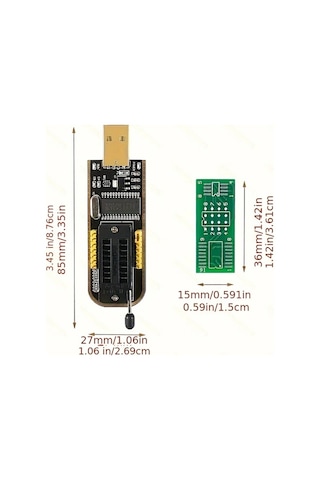 Boatshop1 1 Takım Ch341a Usb Programlama Modülü Seti 24 25 Serisi Yanma Soketi Soıc8 Sop8 Test Klipsi Dahil