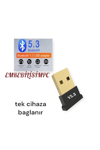 Masaüstü Bilgisayar Bluetooth Aparatı Çevirici Mini Bluetooth Adaptör Dongle 5,3 Yeni Nesil 1 Adet