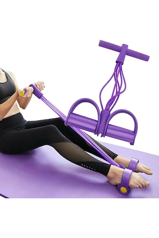 3'lü Spor Seti 3 Ürün 1 Arada Body Trimmer Tüm Vücut Şekillendirici Evde Spor Egzersiz Pilates Direnç Lastiği 5'li Bant Ve Direnç Lastiği Hediyeli Çok Renkli