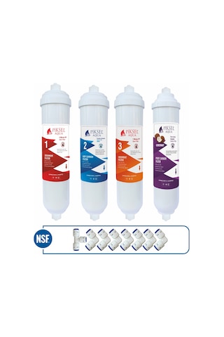 Piksel Aqua Kapalı Kasa Su Arıtma Cihazı Için 4'lü Filtre Seti