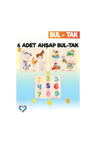 Eğitici 6 Adet Bul-tak Oyuncak-1