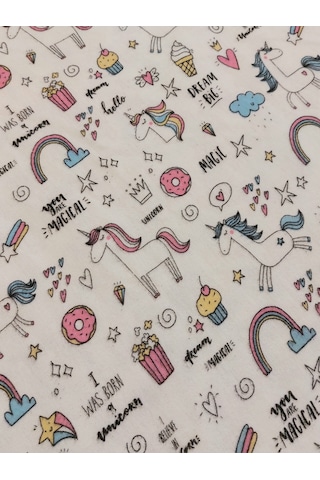 120 X 120 Pazen Örtü Battaniye Unicorn Çok Renkli