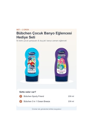 Çocuk Banyo Eğlencesi Hediye Seti 2 Parça: Sporty Friend + 3 İn 1 Ocean Breeze