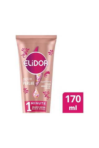 Elidor 1 Minute Onarıcı Süper Saç Bakım Kremi Güçlü Ve Parlak 170 Ml