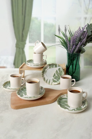 Keramika Forest Nordic Kahve Takımı 12 Parça 6 Kişilik 23052-54