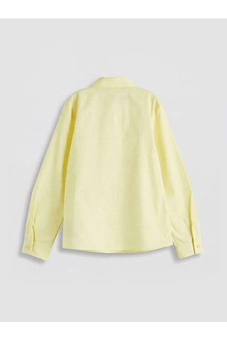 Lc Waikiki Sarı Regular Fit Poplin Kız Çocuk Gömlek