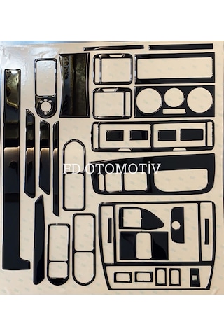 Volkswagen Passat B5, B5.5 Maun Kaplama Seti Piano Black Renk