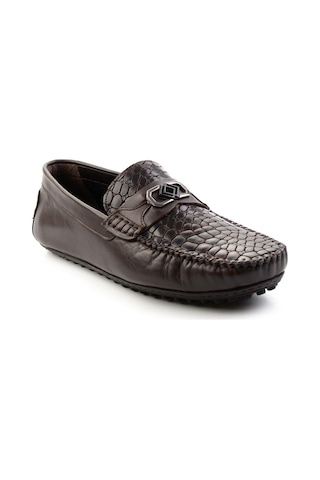 Bambi Kahve Hakiki Deri Erkek Loafer Ayakkabı E01757714803 Kahve