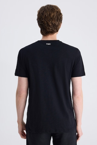 Twn Slim Fit Siyah Düz %100 Pamuklu T-shirt 4ec1447011072 001