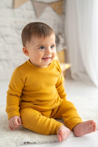 Gots Sertifikalı %100 Organik Pamuk İkili Takım 0 - 4 Yaş - 5547 - Camel