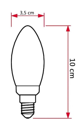 6w E14 Şeffaf Günışığı Mum Rustik Led Ampul 5 Adet