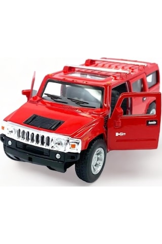 Metal Model Hummer Lisanslı Die-cast Araç 1,36 Çek Bırak Kapı Aç Kapa Hummer H2