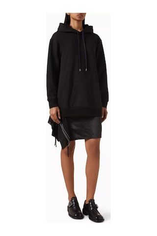 3.1 Phillip Lim Hoodie Kombin Elbise, Kapüşonlu, Şifon Ve Saten Etek Detaylı Lacivert