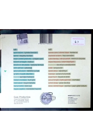 Plak Değildir Cd Dir Cd Ahmet Kaya Bir Eksiğiz Cd