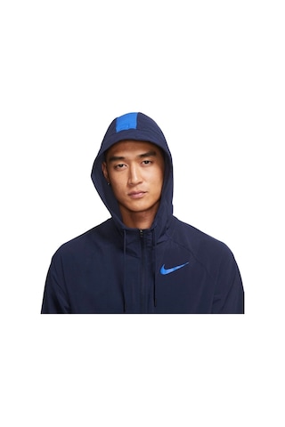 Pro Dri-fıt Flex Vent Max Tam Fermuarlı Kapüşonlu Erkek Antrenman Ceketi Ndd Sport Mavi