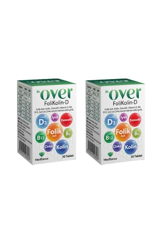 Dr. Over FoliKolin-D Gıda Takviyesi 2 x 30 Tablet