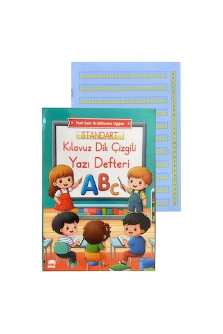 Kılavuz Dik Çizgili Güzel Yazı Defteri A4 Büyük Boy Fatih Kırmızı Ve Siyah Jumbo Kurşun Kalem Sınav Silgisi Kalemtraş