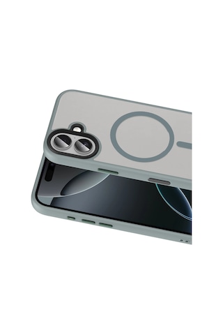 Joko - 585 - Apple iPhone Uyumlu 16 Megane Magsafe Kapak - - Csmo-tex - Titan Gri